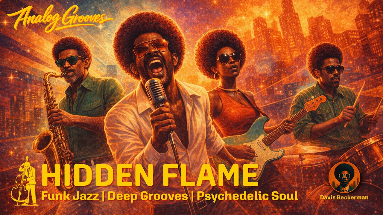 Hidden Flame - 1970s Psychedelic Funk Jazz Album by Davis Beckerman