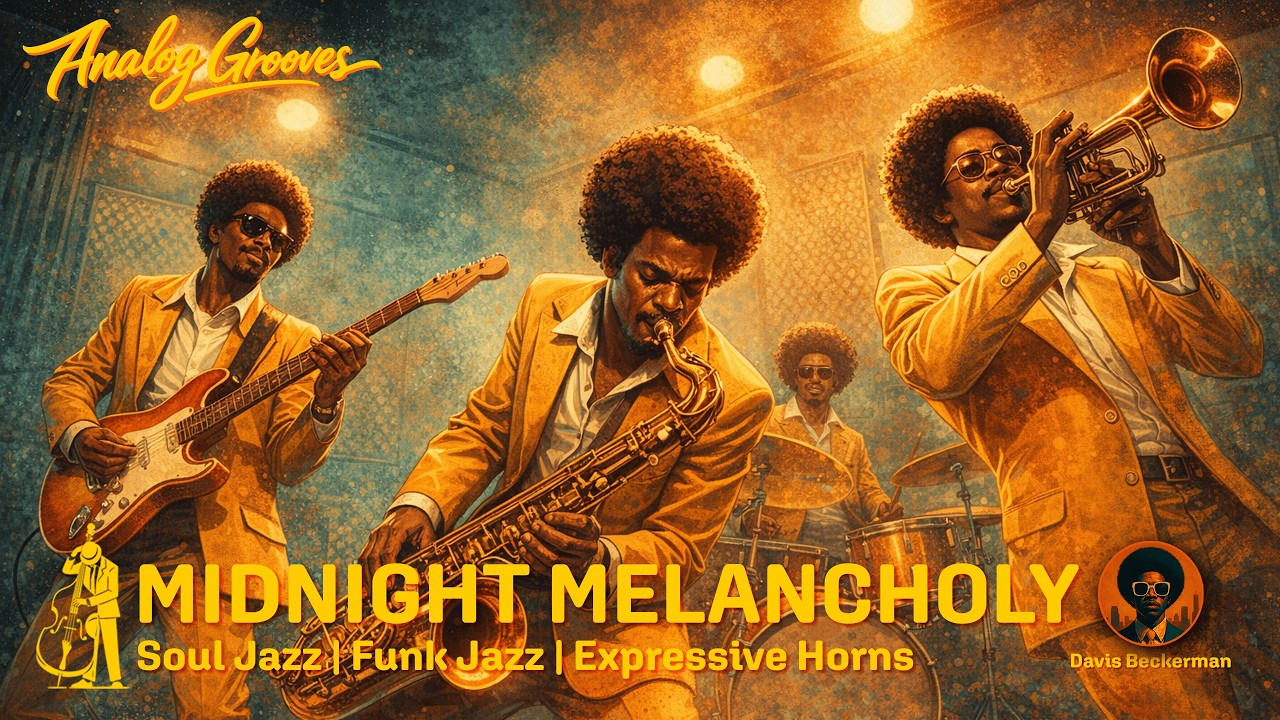 Midnight Melancholy - 1970s African American Soul Funk Jazz Album by Davis Beckerman