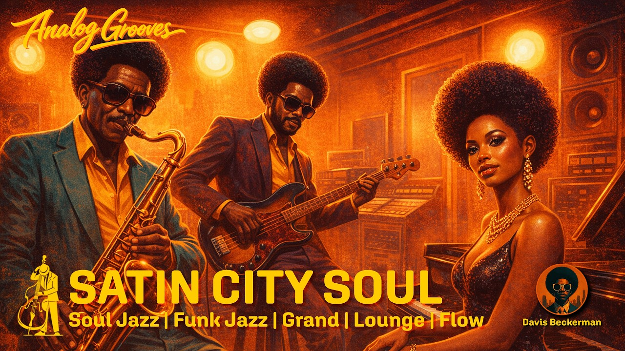 Satin City Soul - 1970s African American Soul Funk Jazz Album by Davis Beckerman